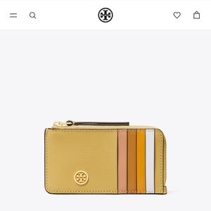Tory Burch Top Zip Card Case